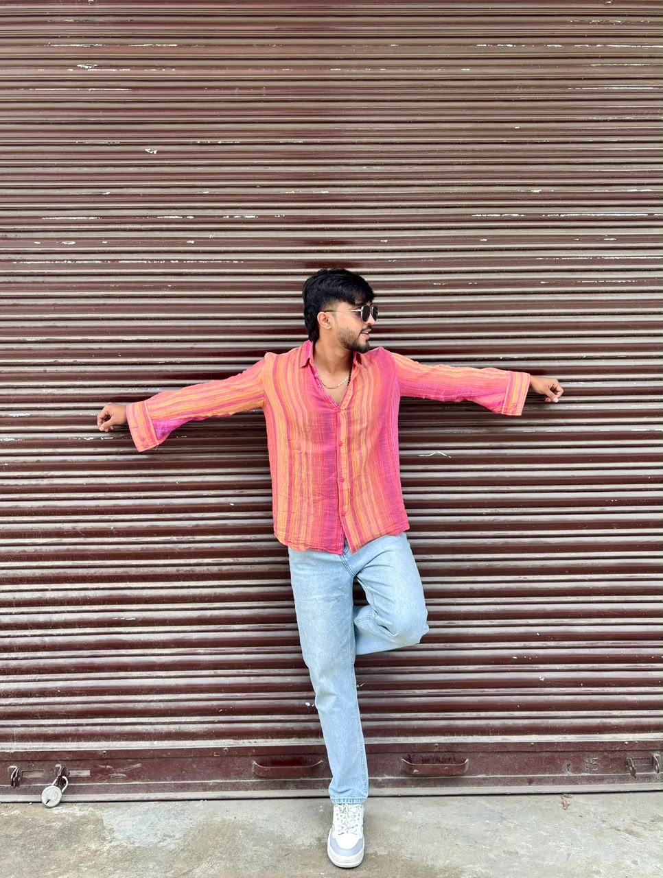 PAHUNN Sunset Muse Striped Shirt